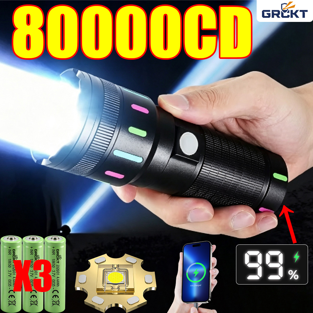 Fishing Light - Senter LED 80000CD Paling Kuat, Senter